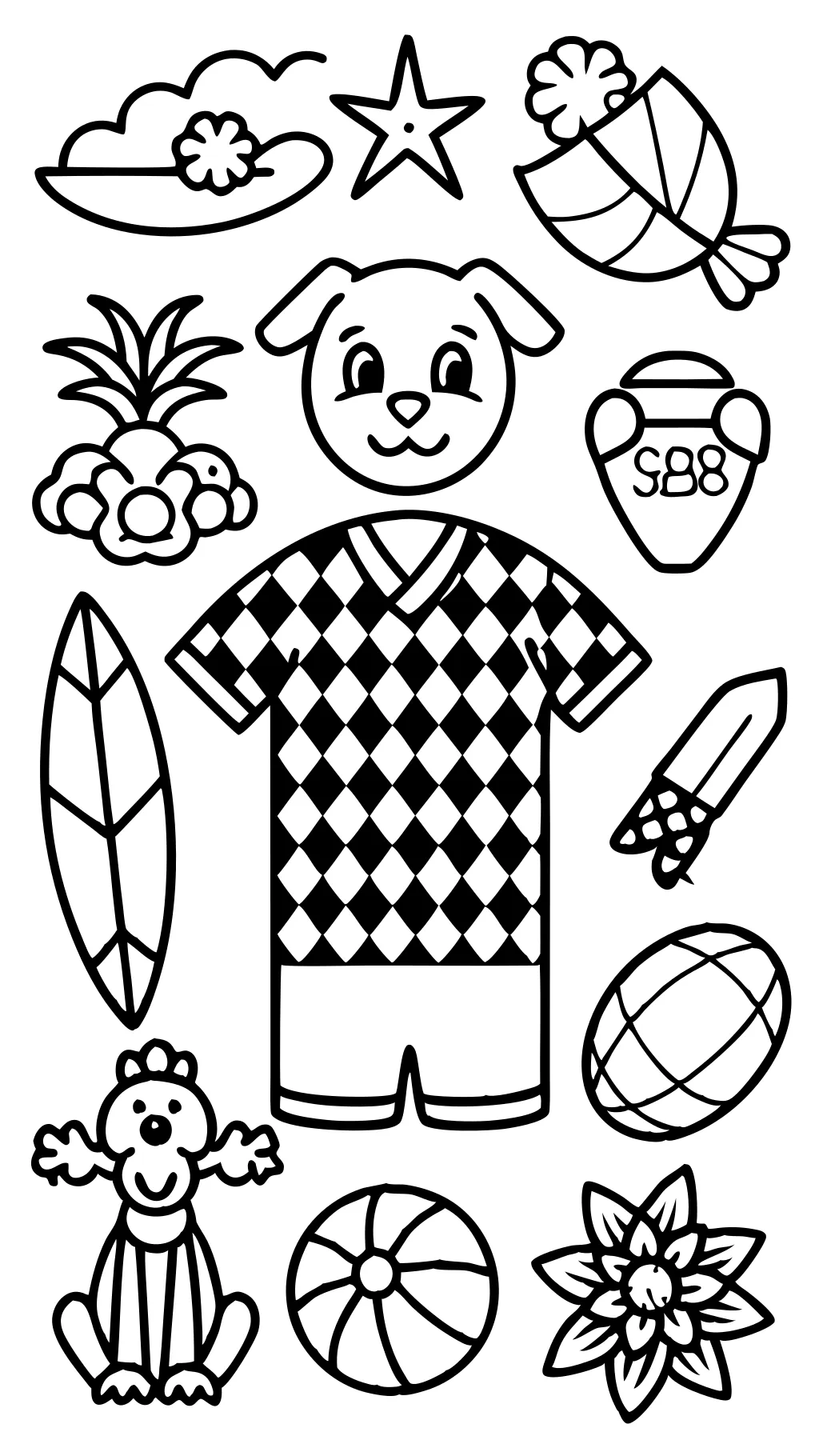 preppy coloring page